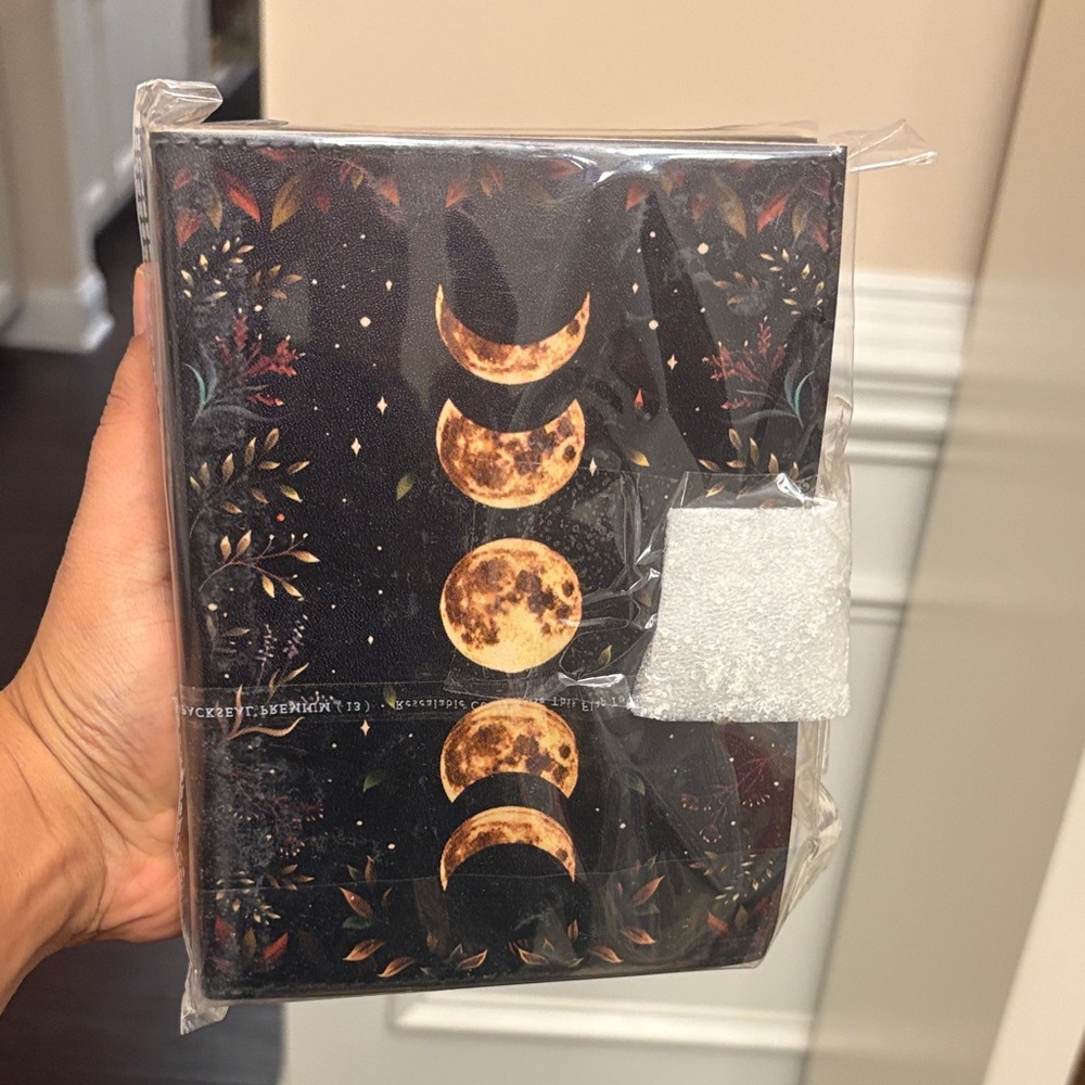 Black and Gold Moon Phase Journal